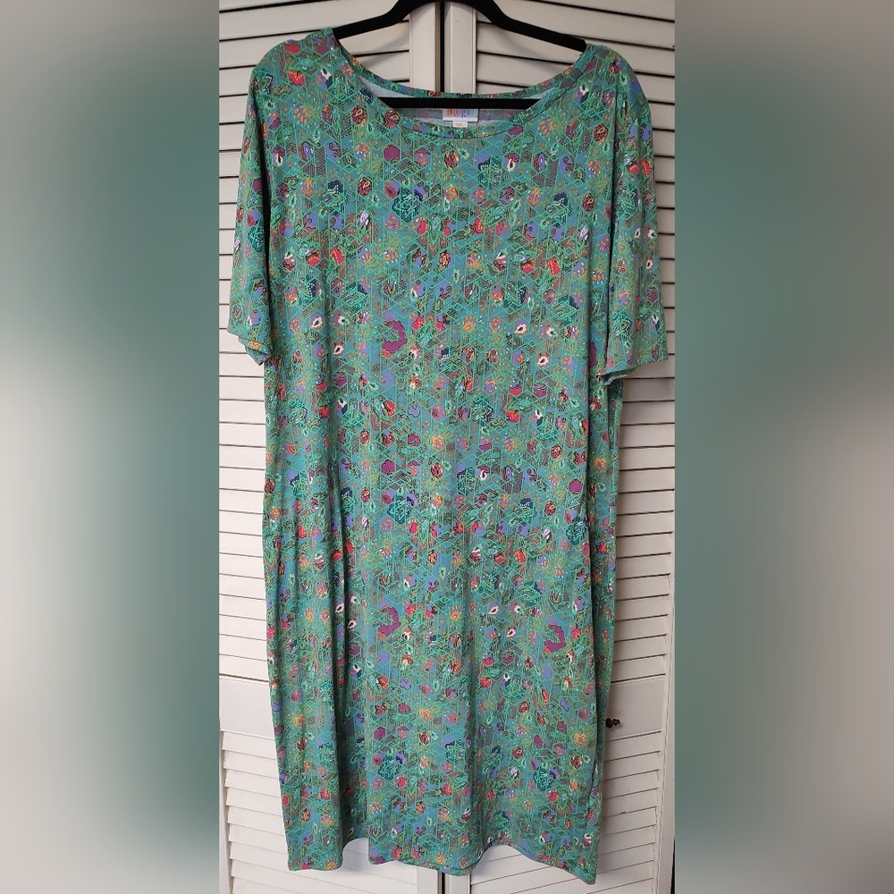 Lularoe 3XL Floral Green Julia Dress